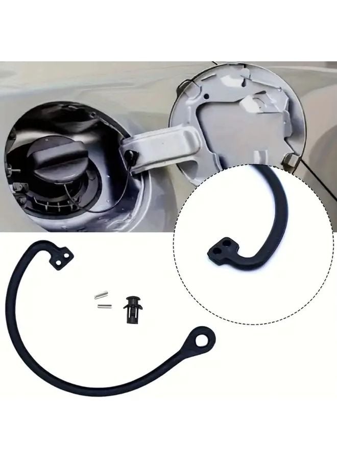 Black Fuel Tank Cap Cover Cable Strap Compatible with VW Audi Seat Models 1pc - Image 3